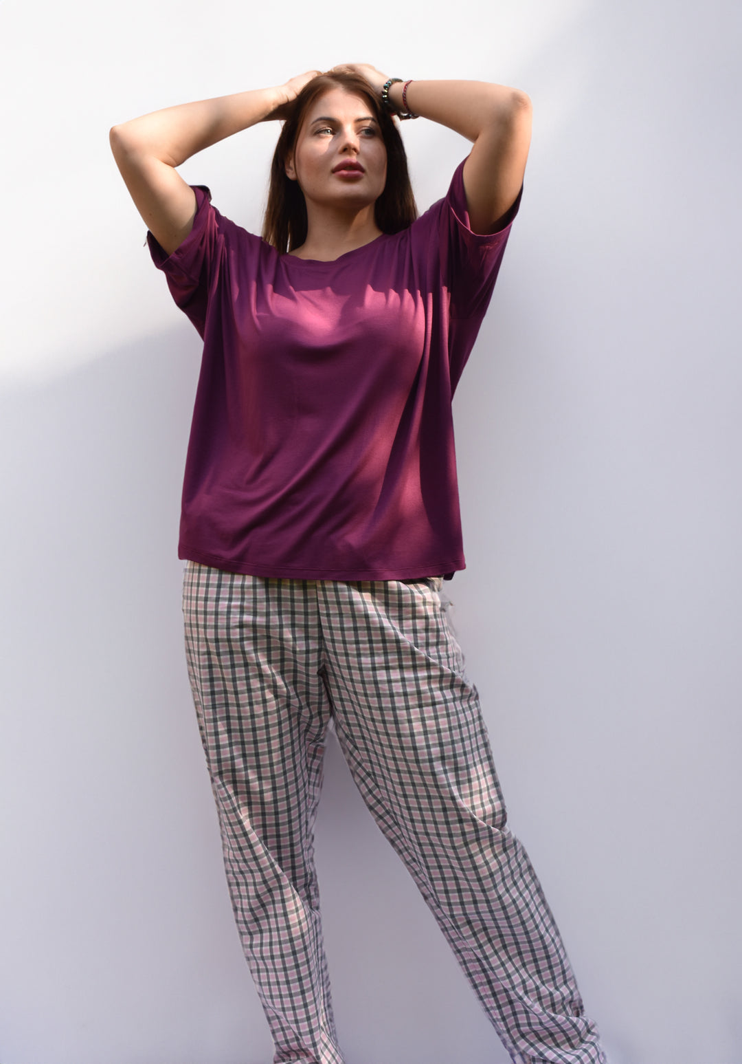 Pajama With Plaid Pants