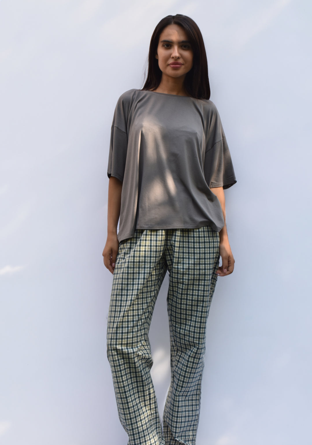 Pajama With Plaid Pants