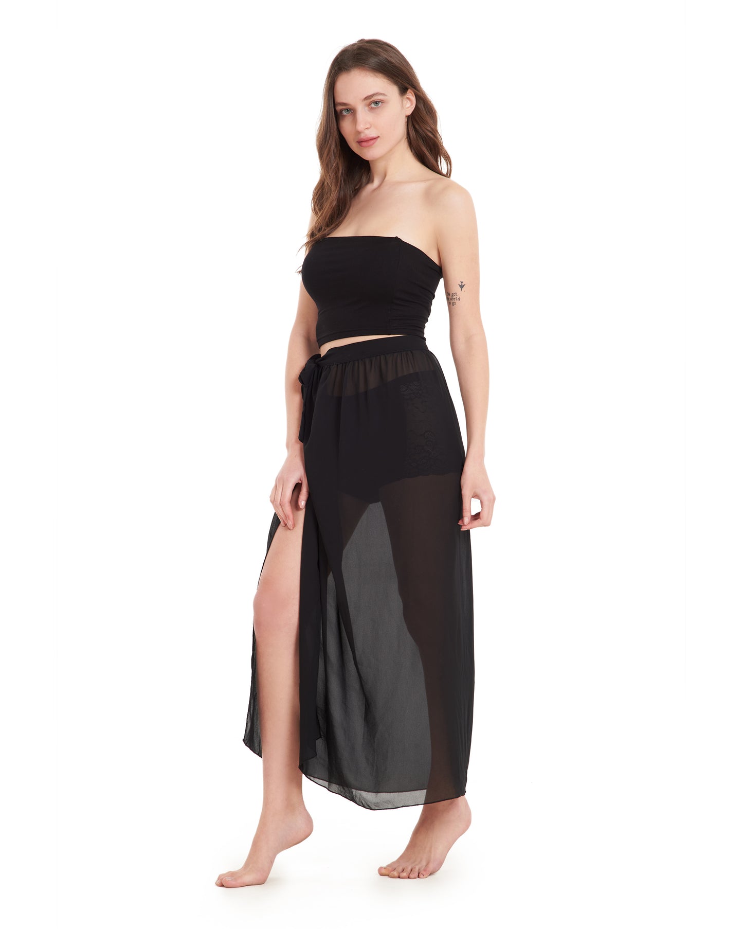 Long Skirt Chiffon Cover-up