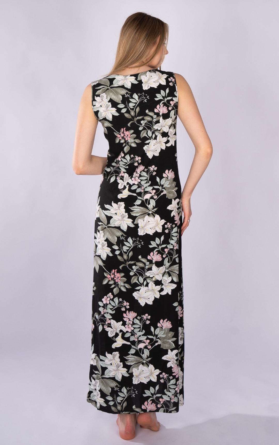 Home Nightgown with Laced V-Neck