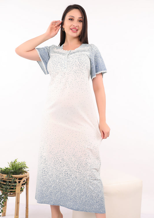 Elegant Women’s Short Sleeve Nightgown