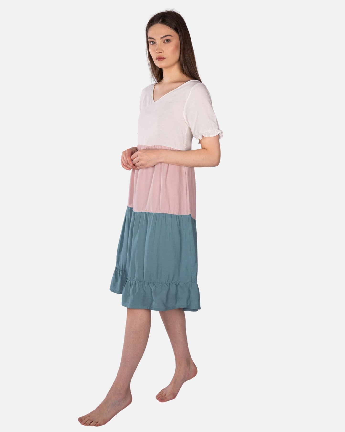 Summer Short-Sleeve Home Dress