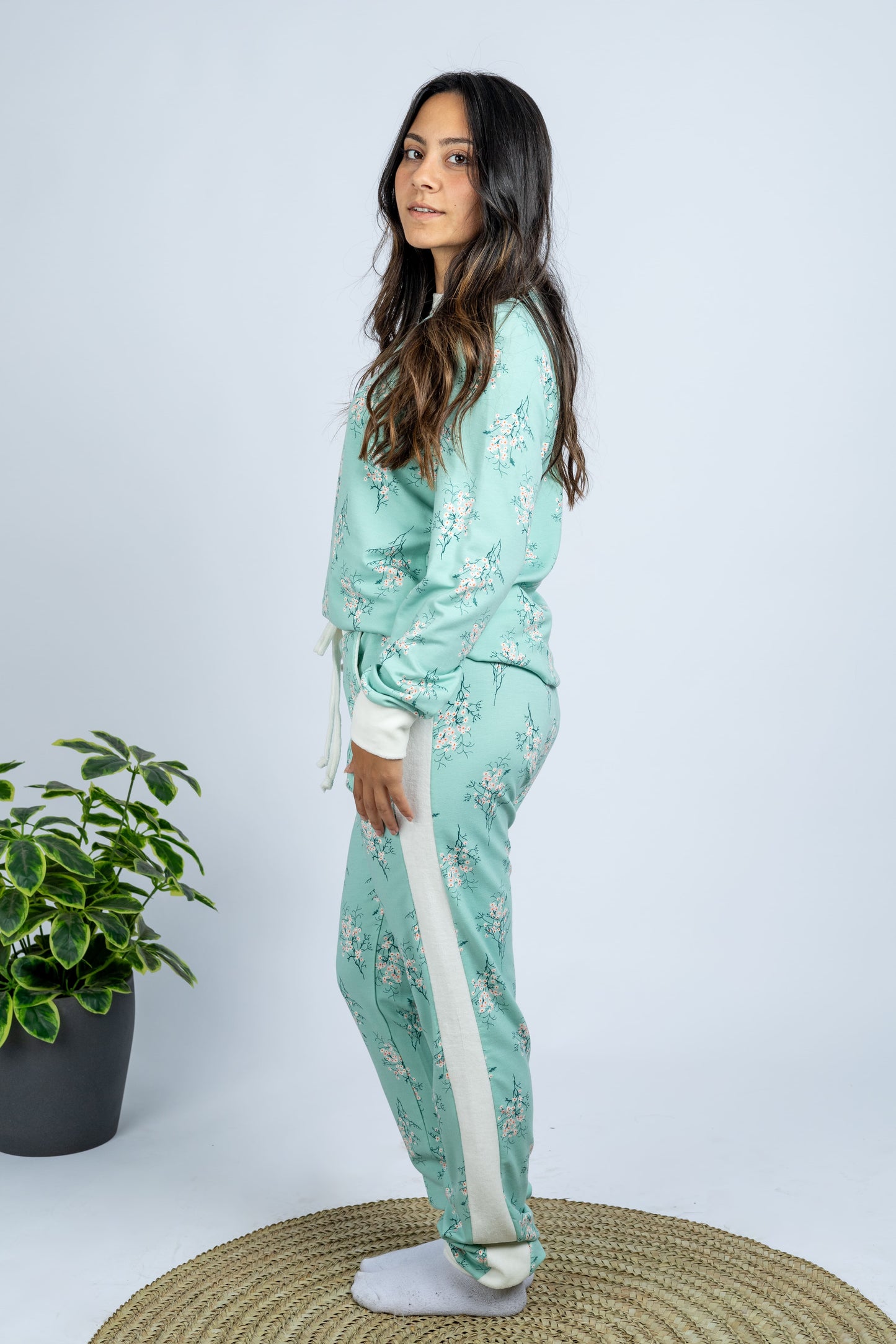 Long Sleeves Floral Printed Pajama Set