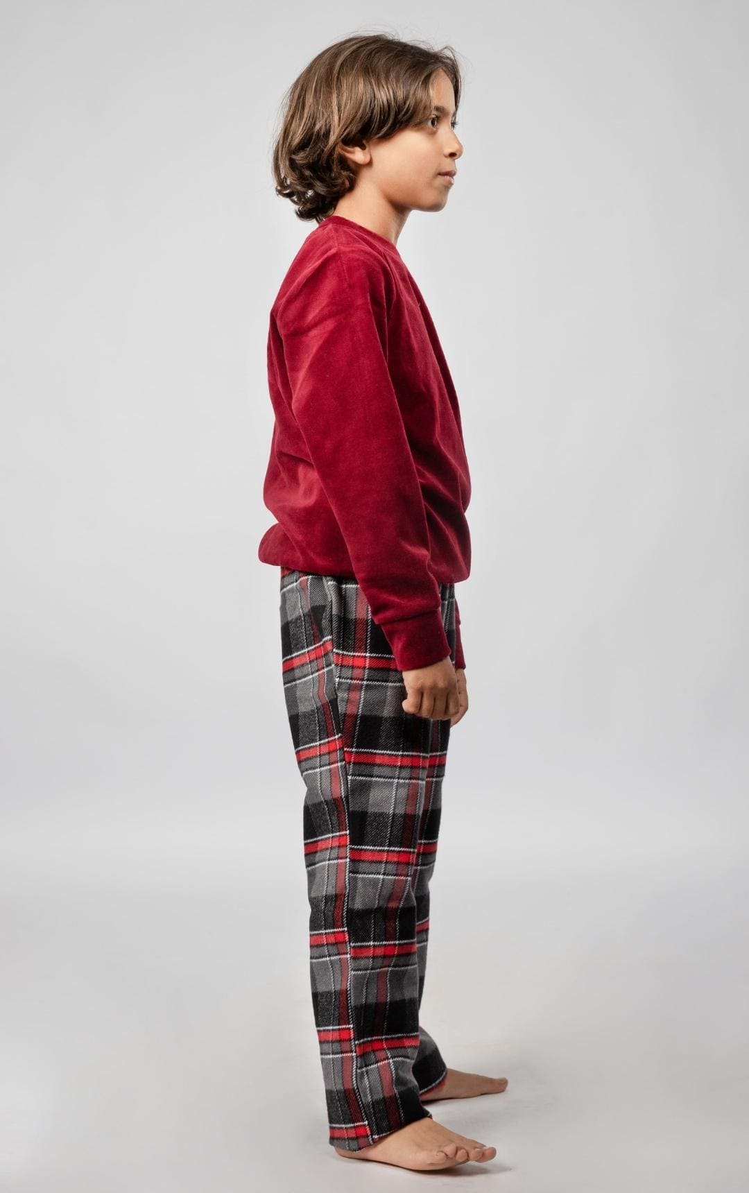 Christmas Pajama with Check Pants For Boys