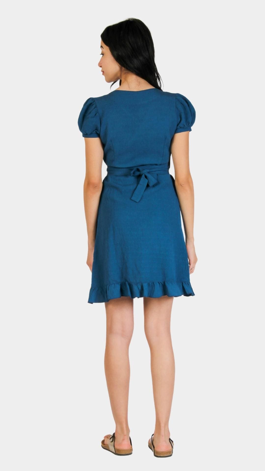Short-Sleeve Wrap Dress